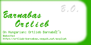 barnabas ortlieb business card